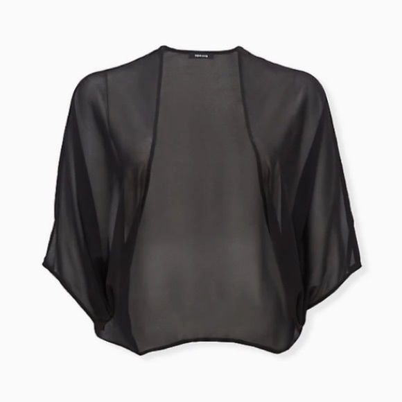 TORRID NWT BLACK CHIFFON COCOON KIMONO - Picture 4 of 5